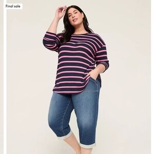 Lane Bryant High Rise Pull-On Denim Capri